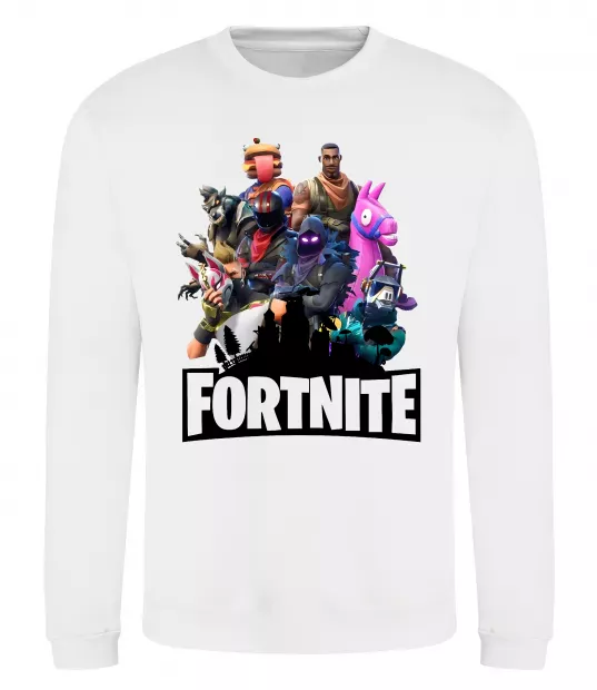 Світшот Fortnite characters Білий фото