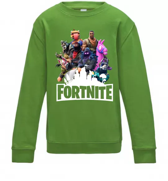 Дитячий світшот Fortnite characters Лаймовий фото