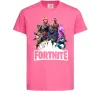 Дитяча футболка Fortnite characters Яскраво-рожевий фото