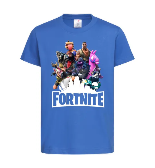 Детская футболка Fortnite characters Ярко-синий фото