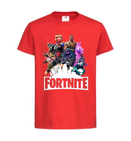 Детская футболка Fortnite characters Красный фото