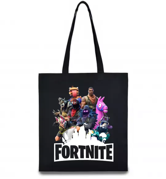 Эко-сумка Fortnite characters Черный фото