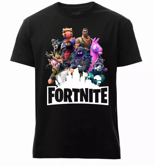 Чоловіча преміум футболка Fortnite characters Чорний фото