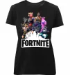 Женская премиум футболка Fortnite characters Черный фото