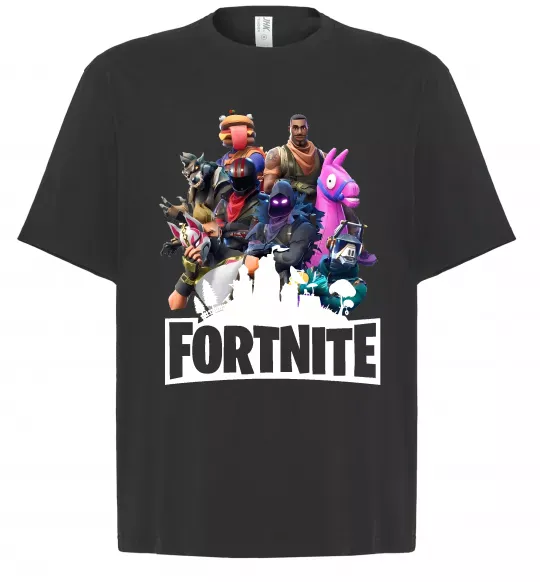 Футболка Оверсайз Fortnite characters Чорний фото