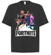 Футболка Оверсайз Fortnite characters Чорний фото