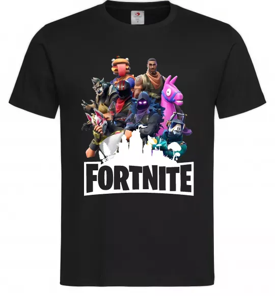 Мужская футболка Fortnite characters Черный фото