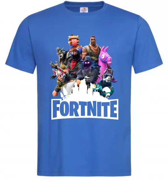 Мужская футболка Fortnite characters Ярко-синий фото
