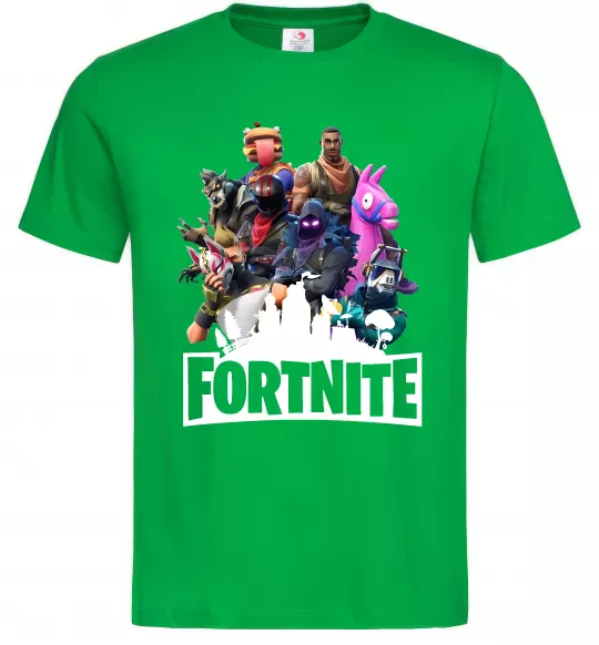 Мужская футболка Fortnite characters Зеленый фото