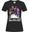Жіноча футболка Fortnite characters Чорний фото
