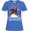 Жіноча футболка Fortnite characters Яскраво-синій фото