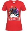 Жіноча футболка Fortnite characters Червоний фото