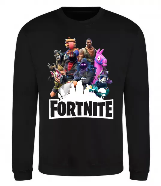 Світшот Fortnite characters Чорний фото