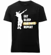 Чоловіча преміум футболка Eat sleep fortnite repeat Чорний фото