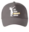Кепка Eat sleep fortnite repeat Серый фото
