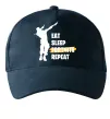 Кепка Eat sleep fortnite repeat Темно-синий фото