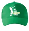 Кепка Eat sleep fortnite repeat Зеленый фото