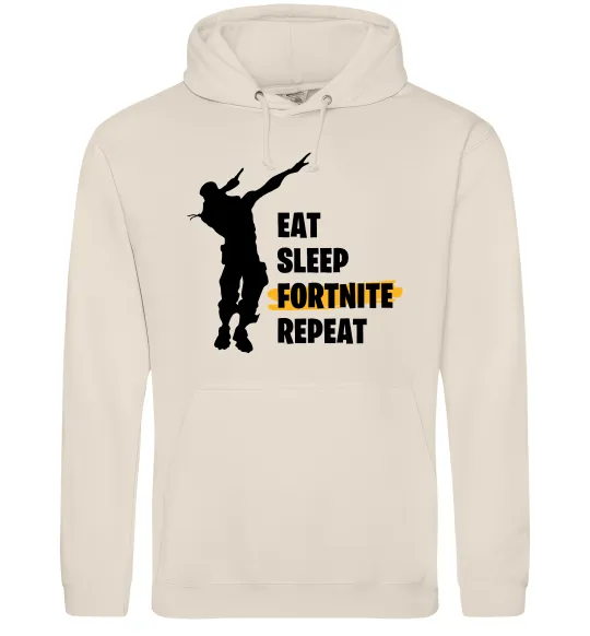 Мужская толстовка (худи) Eat sleep fortnite repeat Таш фото