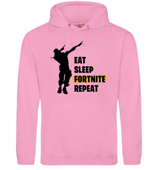 Жіноча толстовка (худі) Eat sleep fortnite repeat Рожевий фото