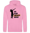 Жіноча толстовка (худі) Eat sleep fortnite repeat Рожевий фото