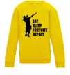 Детский Свитшот Eat sleep fortnite repeat Солнечно желтый Детский Свитшот Eat sleep fortnite repeat Солнечно желтый фото
