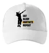 Кепка Eat sleep fortnite repeat Белый фото