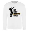 Свитшот Eat sleep fortnite repeat Белый фото