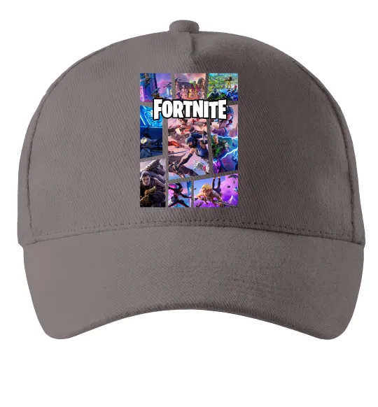 Кепка Фортнайт колаж Серый фото