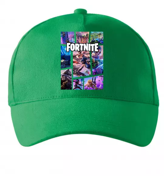 Кепка Фортнайт колаж Зелений фото
