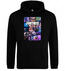 Чоловіча толстовка (худі) Fortnite logo Сірий меланж фото