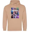 Чоловіча толстовка (худі) Фортнайт колаж Пісочний фото