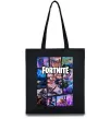 Еко-сумка Фортнайт колаж Чорний фото