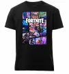Чоловіча преміум футболка Фортнайт колаж Чорний фото