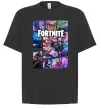 Футболка Оверсайз Фортнайт колаж Черный фото