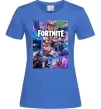 Жіноча футболка Фортнайт колаж Яскраво-синій фото
