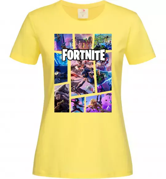 Жіноча футболка Фортнайт колаж Лимонний фото