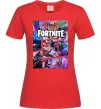 Жіноча футболка Фортнайт колаж Червоний фото