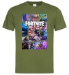 Чоловіча футболка Фортнайт колаж Оливковий фото
