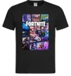 Чоловіча футболка Фортнайт колаж Чорний фото