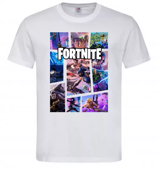 Чоловіча футболка Фортнайт колаж Білий фото