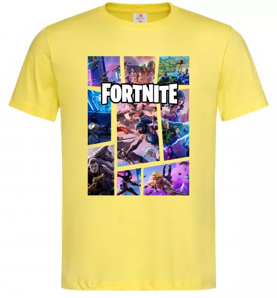 Чоловіча футболка Фортнайт колаж Лимонний фото