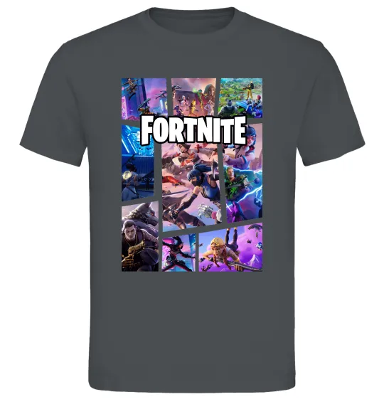 Чоловіча футболка Фортнайт колаж Графіт фото
