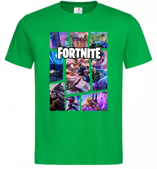 Чоловіча футболка Фортнайт колаж Зелений фото