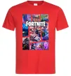 Чоловіча футболка Фортнайт колаж Червоний фото