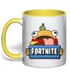 Чашка с цветной ручкой Burger Fortnite Лимонный фото