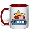 Чашка з кольоровою ручкою Burger Fortnite Червоний фото