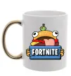 Чашка з кольоровою ручкою Burger Fortnite Золото фото