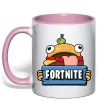 Чашка з кольоровою ручкою Burger Fortnite Ніжно рожевий фото