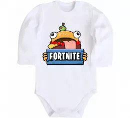 Дитячий бодік Burger Fortnite Білий фото