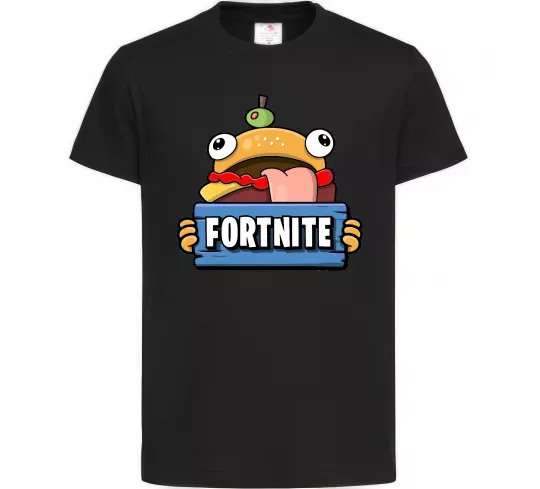 Дитяча футболка Burger Fortnite Чорний фото